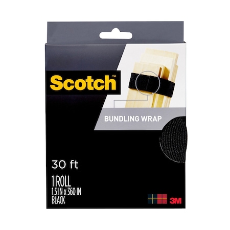 Scotch Reclosable Fastener, 30 ft, 1-1/2" W, 4 PK RF3750